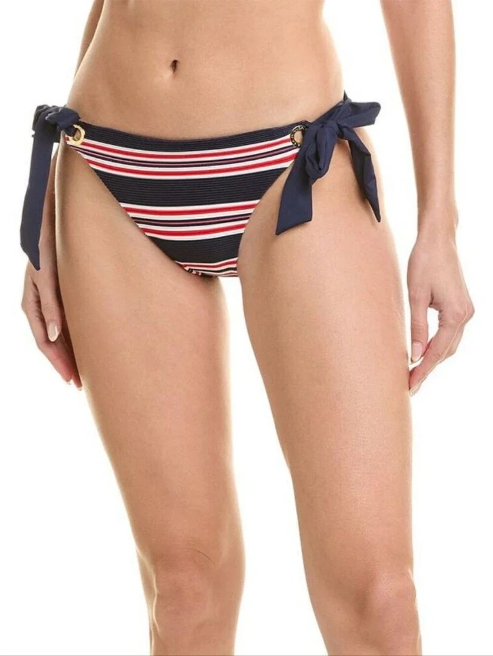 La Blanca Sailor Soft Tie Hipster Bottom Indigo Sz 12 NWT